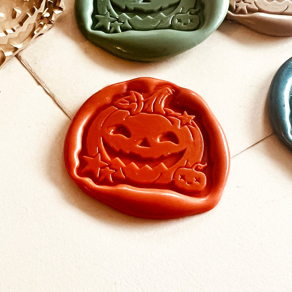 Halloween Pumpkin Wax Seal Stamp size 25mm