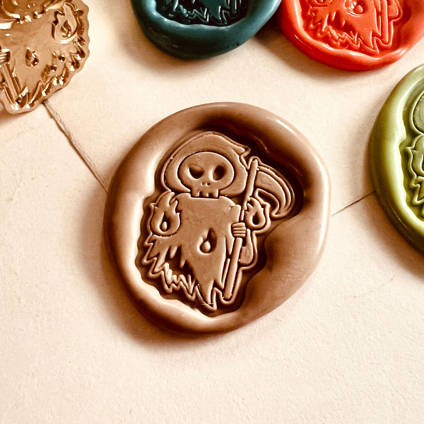 Grim Reaper Wax Seal Stamp – Halloween Spooky (22x28mm)