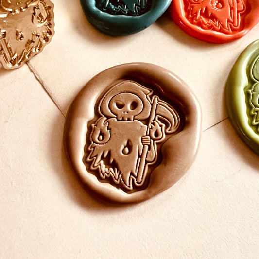 Grim Reaper Wax Seal Stamp – Halloween Spooky (22x28mm)