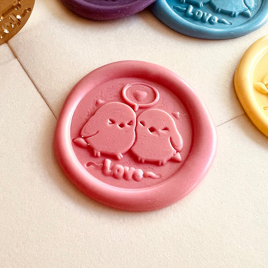 Love Birds Wax Seal Stamp size 25mm