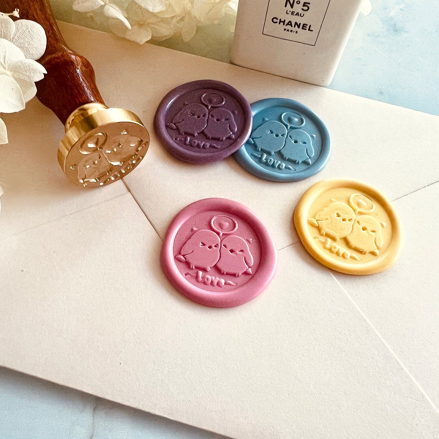 Love Birds Wax Seal Stamp size 25mm