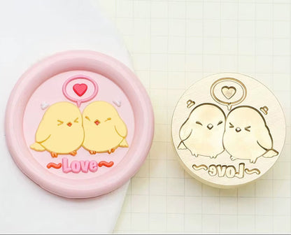 Love Birds Wax Seal Stamp size 25mm