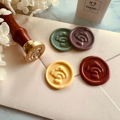 Knitted Mushroom Wax Seal Stamp size 25mm