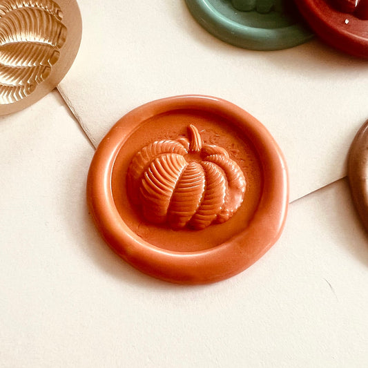 Knitted Pumpkin Wax Seal Stamp size 25mm
