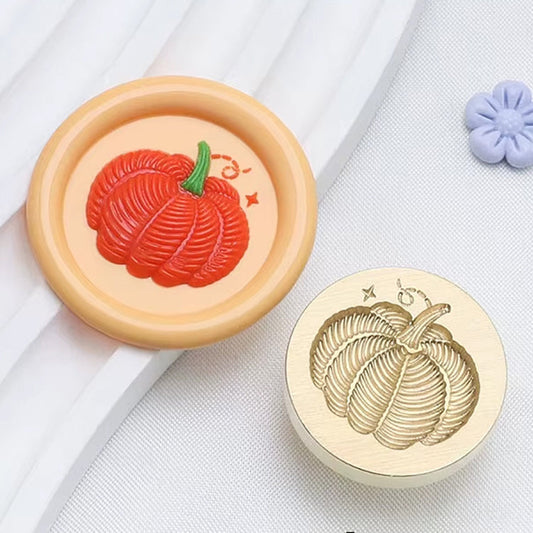 Knitted Pumpkin Wax Seal Stamp size 25mm