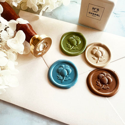 Knitted Cotton Flower Wax Seal Stamp size 25mm