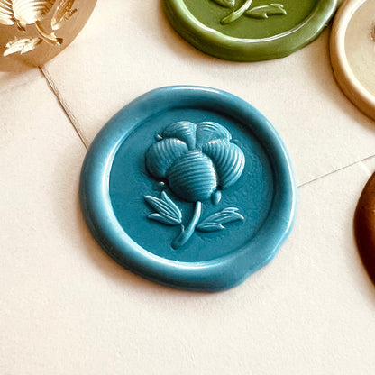 Knitted Cotton Flower Wax Seal Stamp size 25mm
