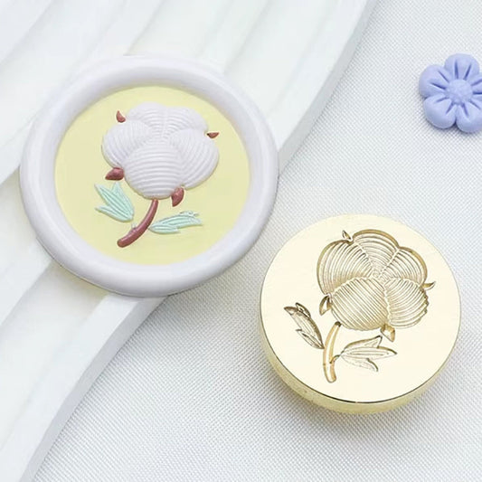Knitted Cotton Flower Wax Seal Stamp size 25mm