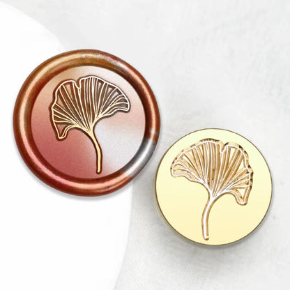 Ginkgo Leaf Wax Seal Stamp size 25mm