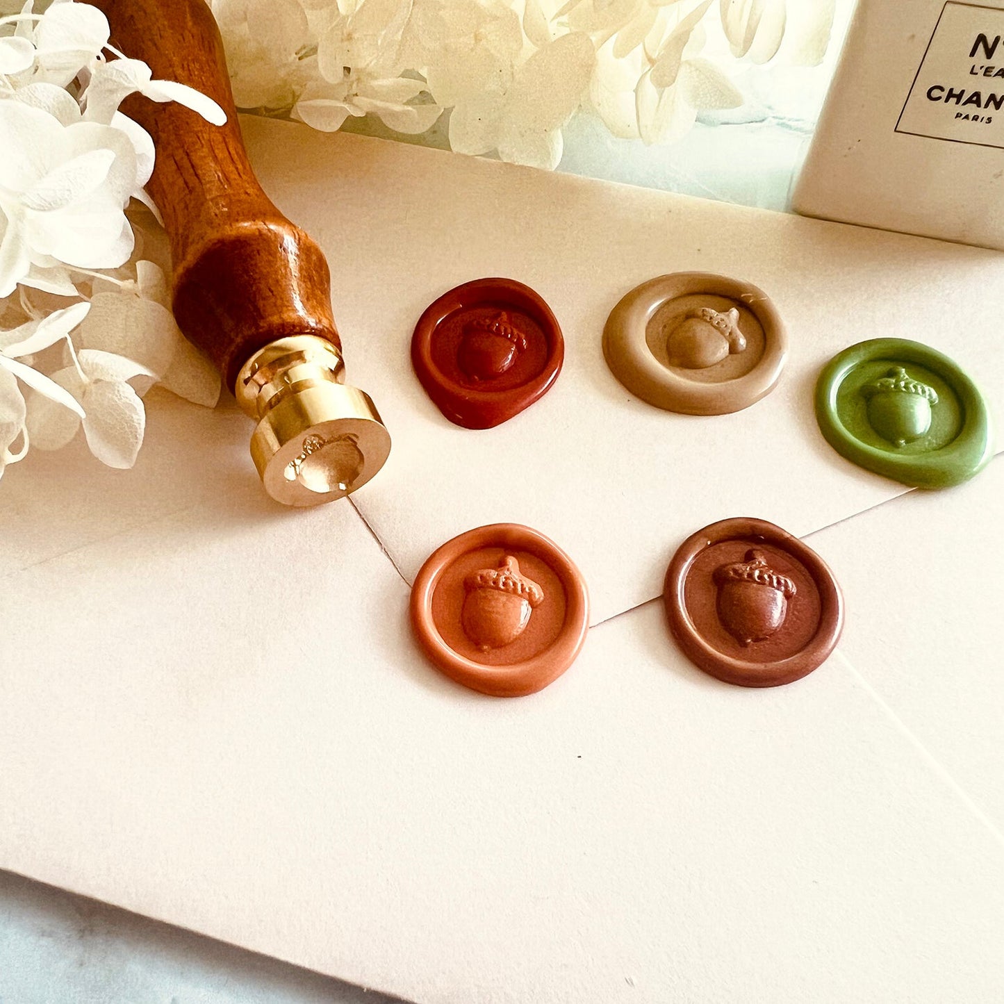 Mini Acorn Wax Seal Stamp size 15mm