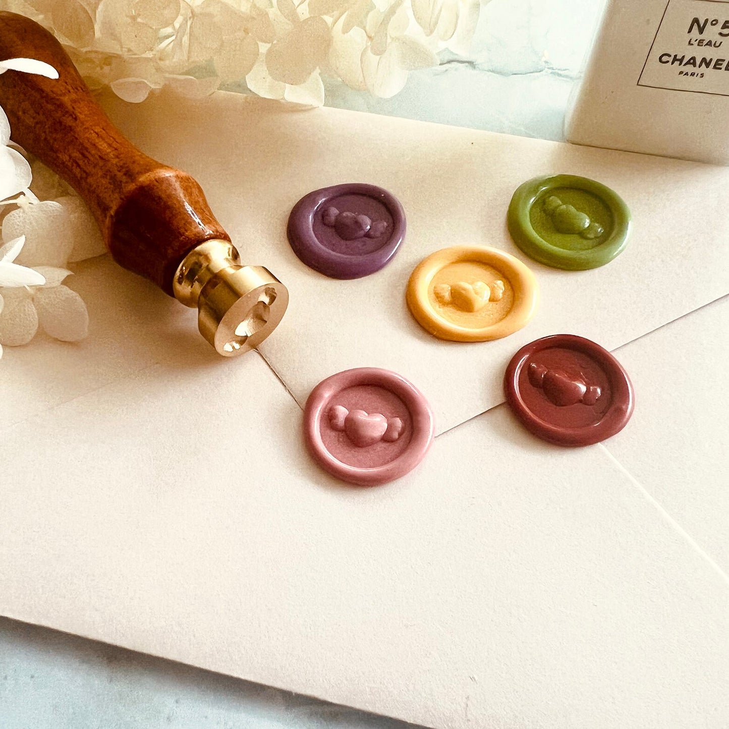Mini Flying Heart Wax Seal Stamp | 3D Cute Brass Wax Stamp