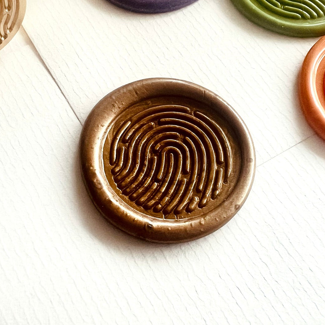 Fingerprint Wax Seal Stamp 25mm – Detective Fingerprint