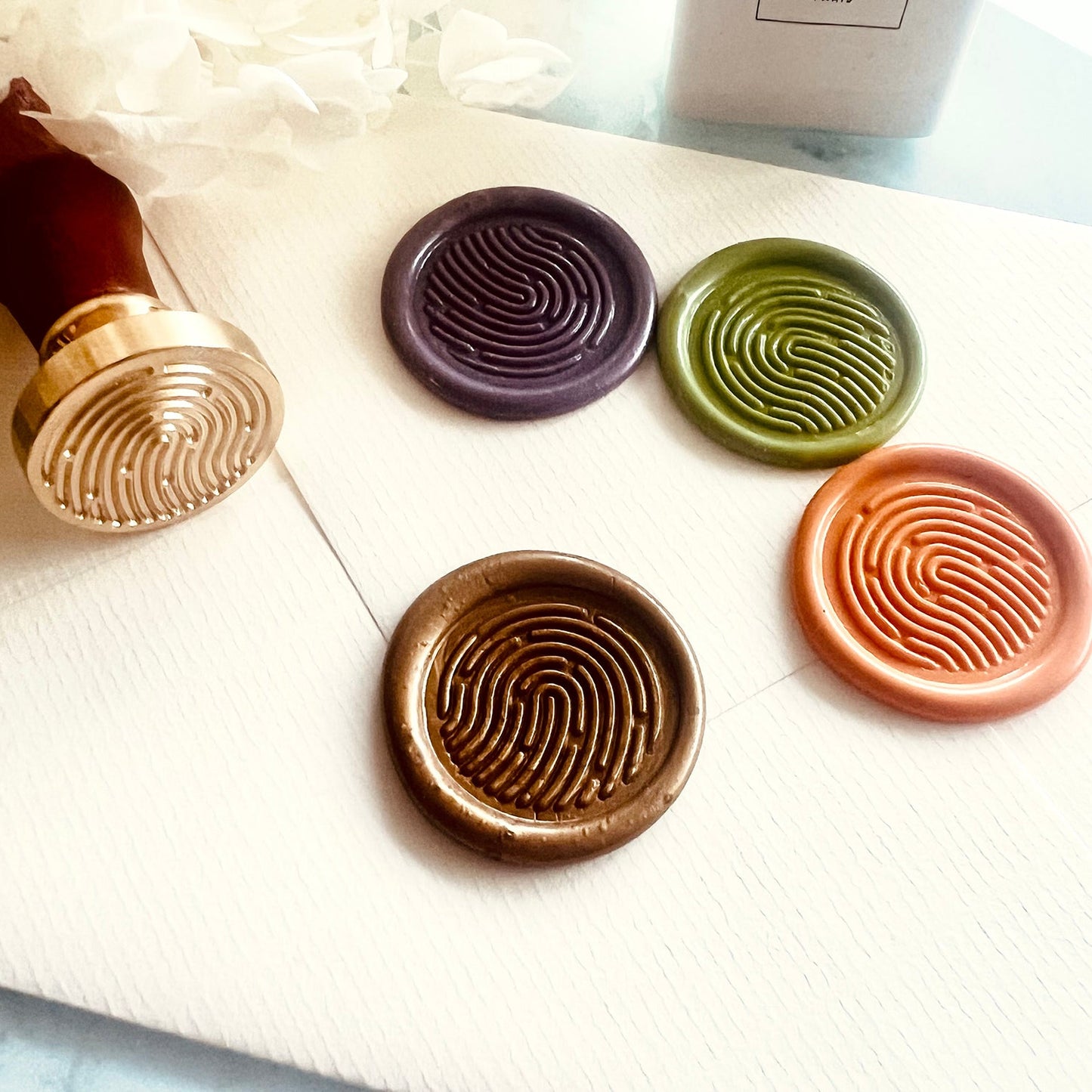 Fingerprint Wax Seal Stamp 25mm – Detective Fingerprint