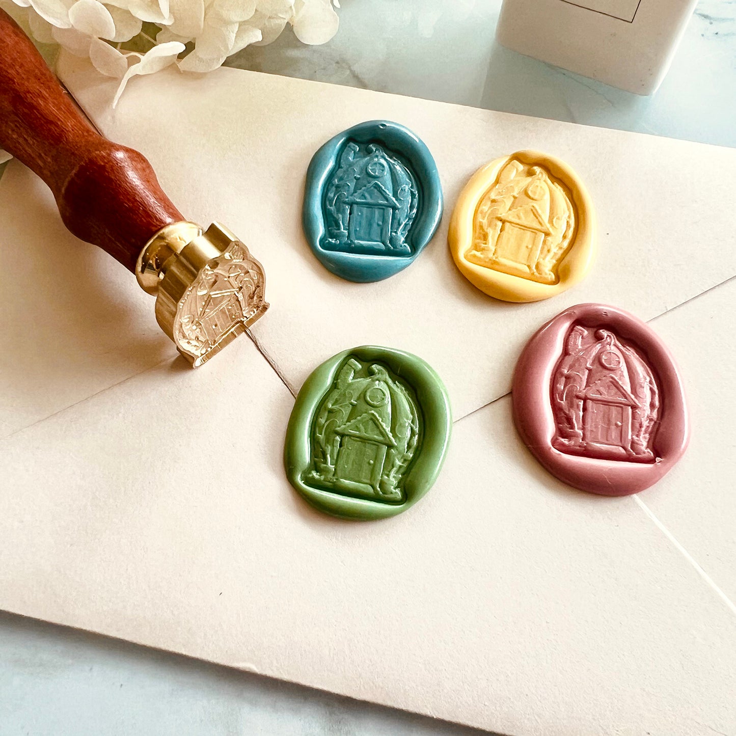 Whimsical Fairy House Door Wax Seal Stamp – Brass 19.1x25.3mm