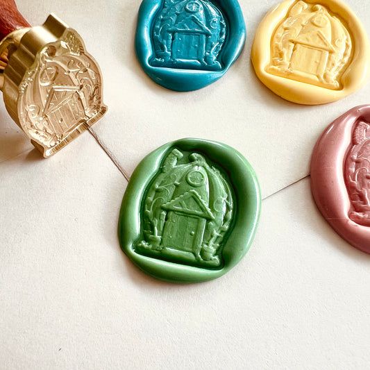 Whimsical Fairy House Door Wax Seal Stamp – Brass 19.1x25.3mm