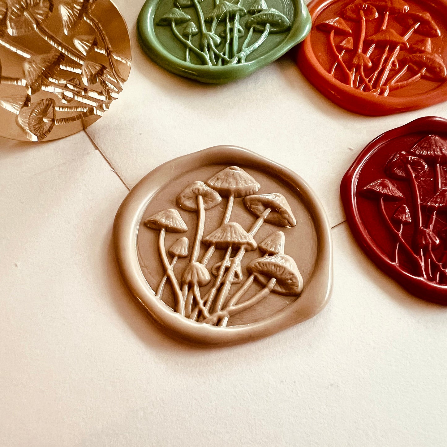 Mushroom Wax Seal Stamp – 30mm Brass Stamp