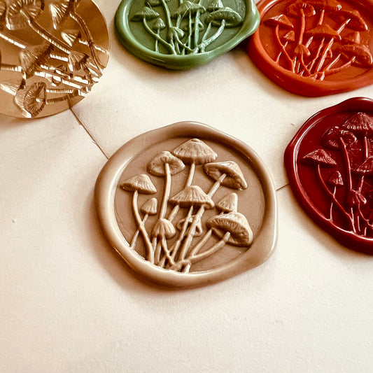 Mushroom Wax Seal Stamp – 30mm Brass Stamp