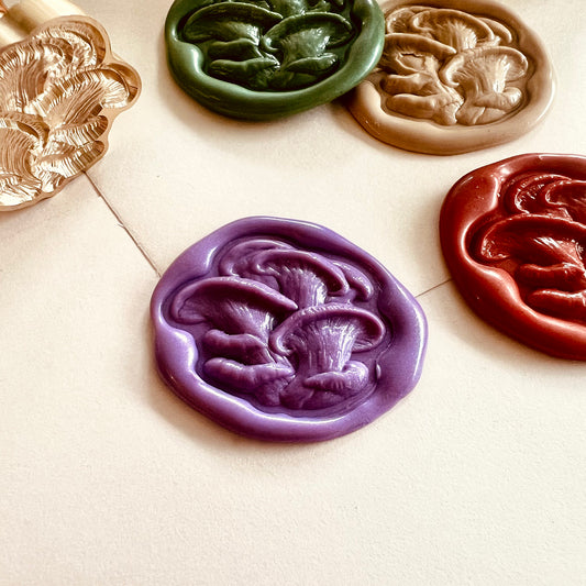 Oyster Mushroom Wax Seal Stamp – Brass Special Shape 28.4×25.6mm