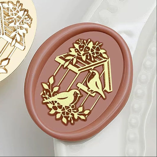 Bird Garden Swing Wax Seal Stamp size 20x30mm