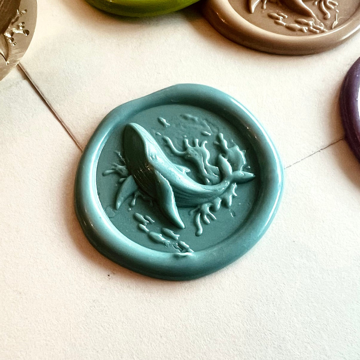 Whale Wax Seal Stamp 25mm – Nautical Ocean Sealing