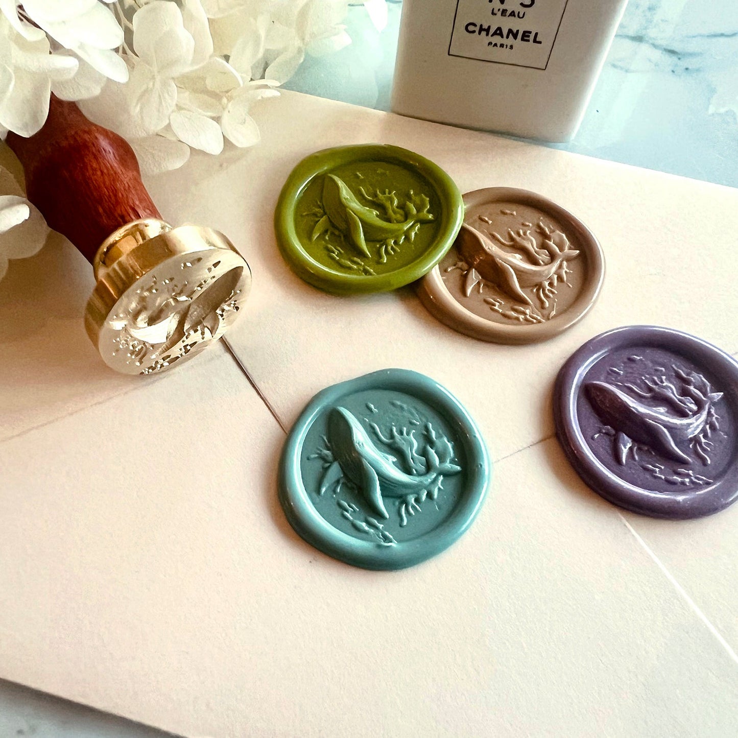 Whale Wax Seal Stamp 25mm – Nautical Ocean Sealing