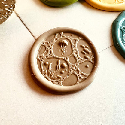Jellyfish Wax Seal Stamp 25mm – Ocean Seabed Sealing