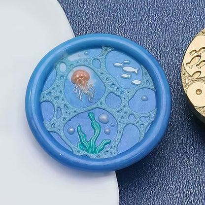 Jellyfish Wax Seal Stamp 25mm – Ocean Seabed Sealing