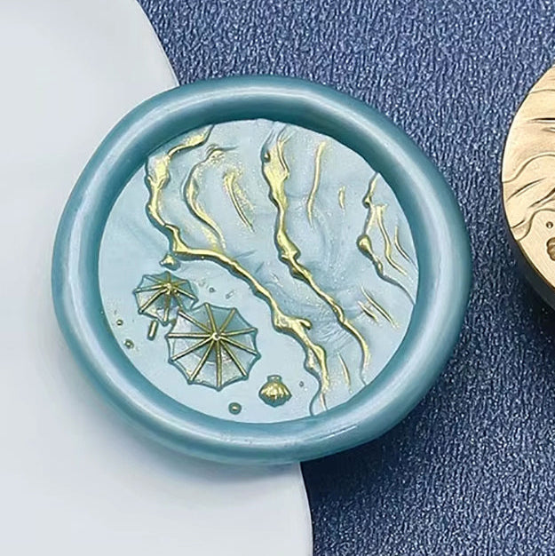 Beach Wax Seal Stamp 25mm – Coastal Shoreline