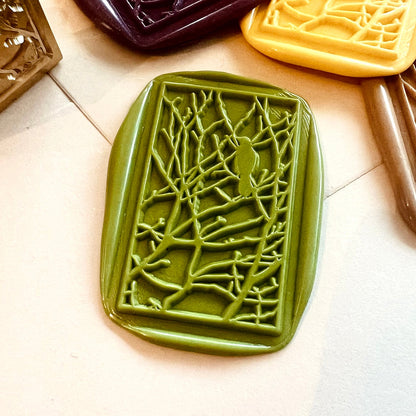 Tree Branch & Bird Wax Seal Stamp 40x25mm