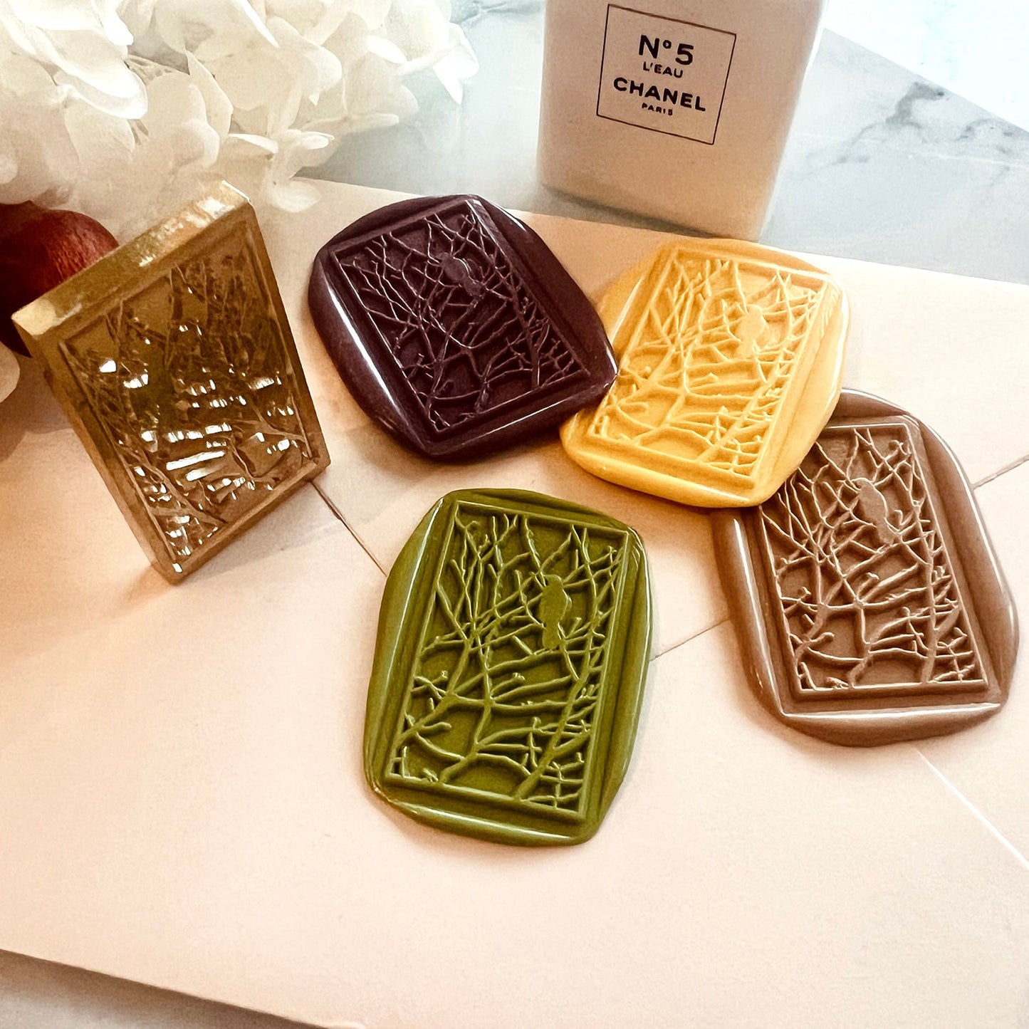 Tree Branch & Bird Wax Seal Stamp 40x25mm