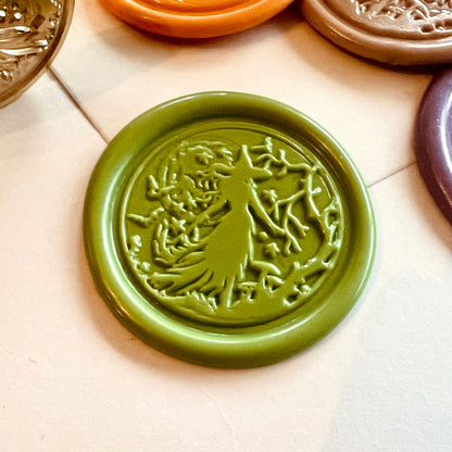 Witch Moon Wax Seal Stamp 30mm – Fantasy Celestial