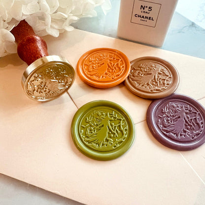 Witch Moon Wax Seal Stamp 30mm – Fantasy Celestial