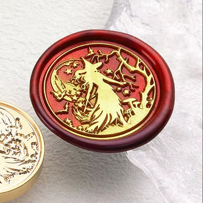 Witch Moon Wax Seal Stamp 30mm – Fantasy Celestial