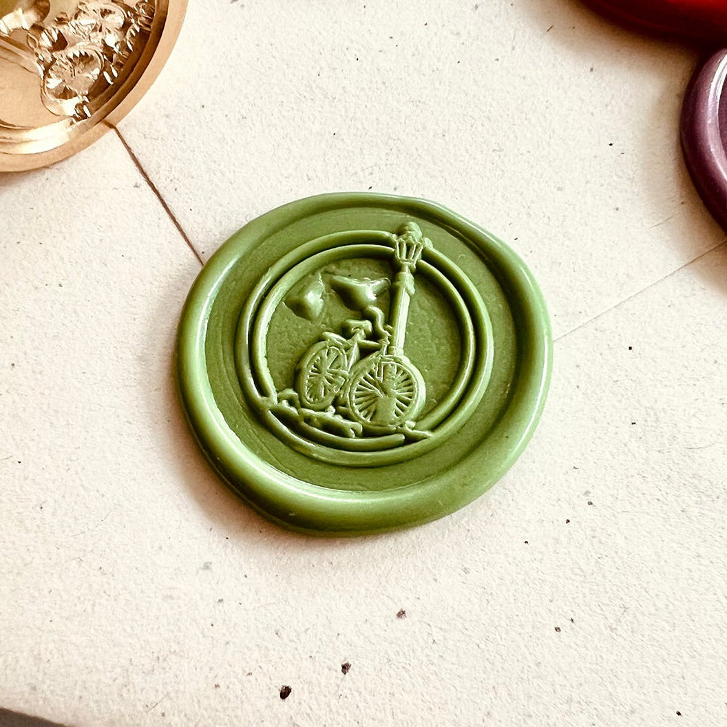 Vintage Bicycle Wax Seal Stamp size 25mm