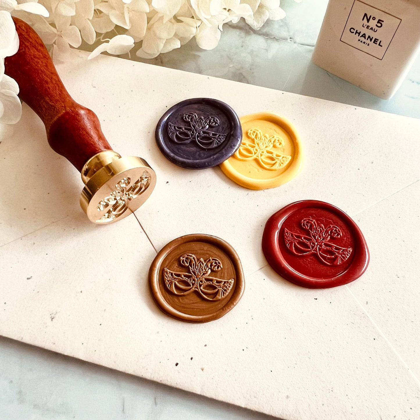 Masquerade Mask Wax Seal Stamp size 25mm