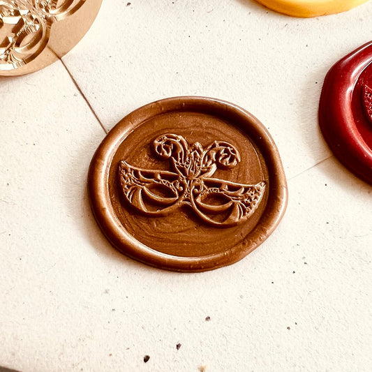 Masquerade Mask Wax Seal Stamp size 25mm