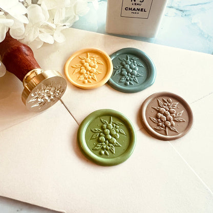 Blueberry Wax Seal Stamp 25mm