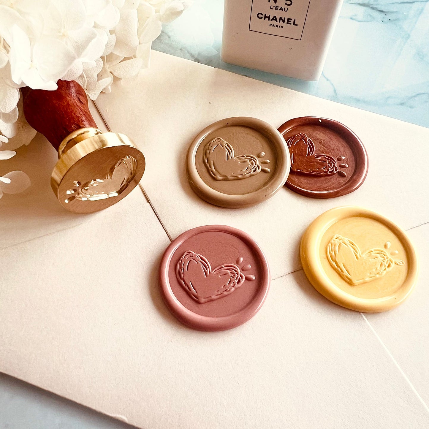 Heart Wax Seal Stamp 25mm – Romantic Love Wax Seal