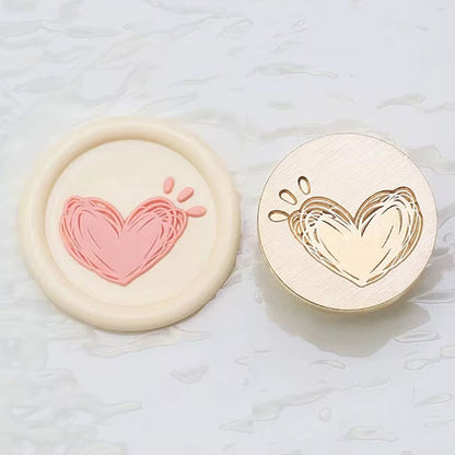 Heart Wax Seal Stamp 25mm – Romantic Love Wax Seal