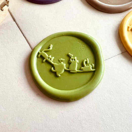 Cats Wax Seal Stamp 25mm – Kawaii Cats on Line