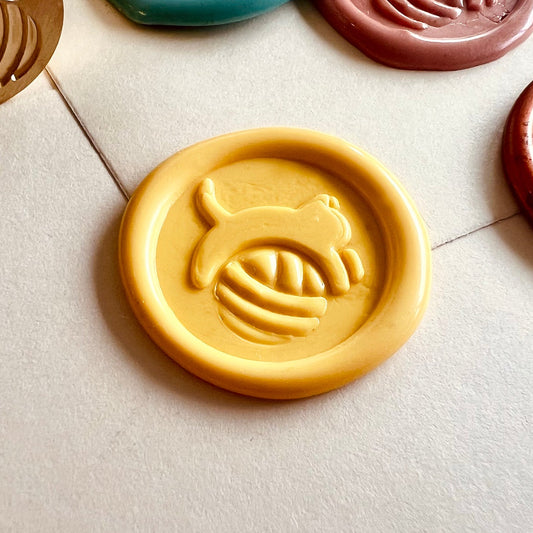 Cat Yarn Wax Seal Stamp 22mm – Kawaii Cat
