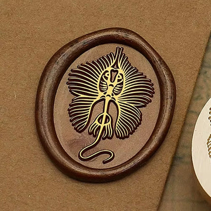 Fossil Fish Wax Seal Stamp 22x28mm – Oval Marine Fossil Wax Seal