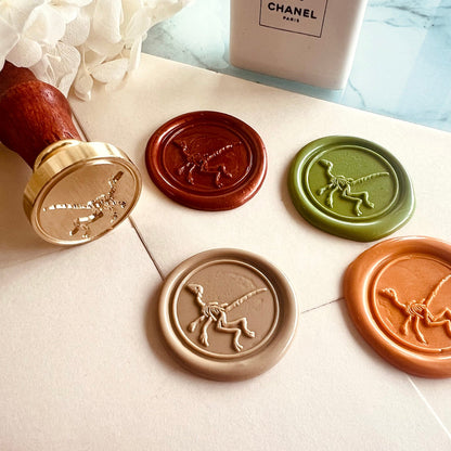 Dinosaur Fossil Wax Seal Stamp 25mm