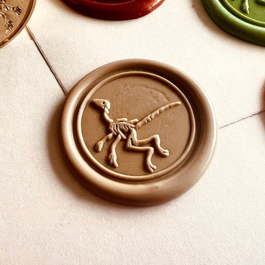 Dinosaur Fossil Wax Seal Stamp 25mm