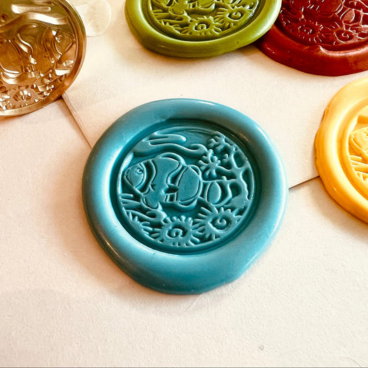 Tropical Fish Wax Seal Stamp size 25mm