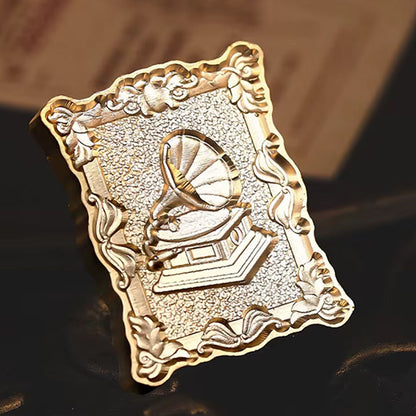 Gramophone Frame Wax Seal Stamp size 23x38mm