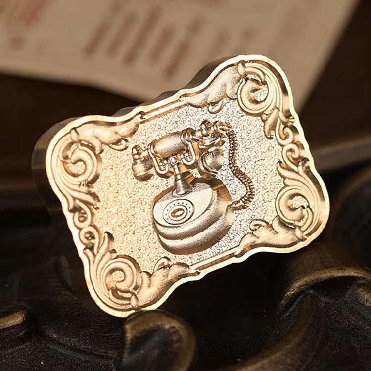 Vintage Telephone Frame Wax Seal Stamp size 23x31mm