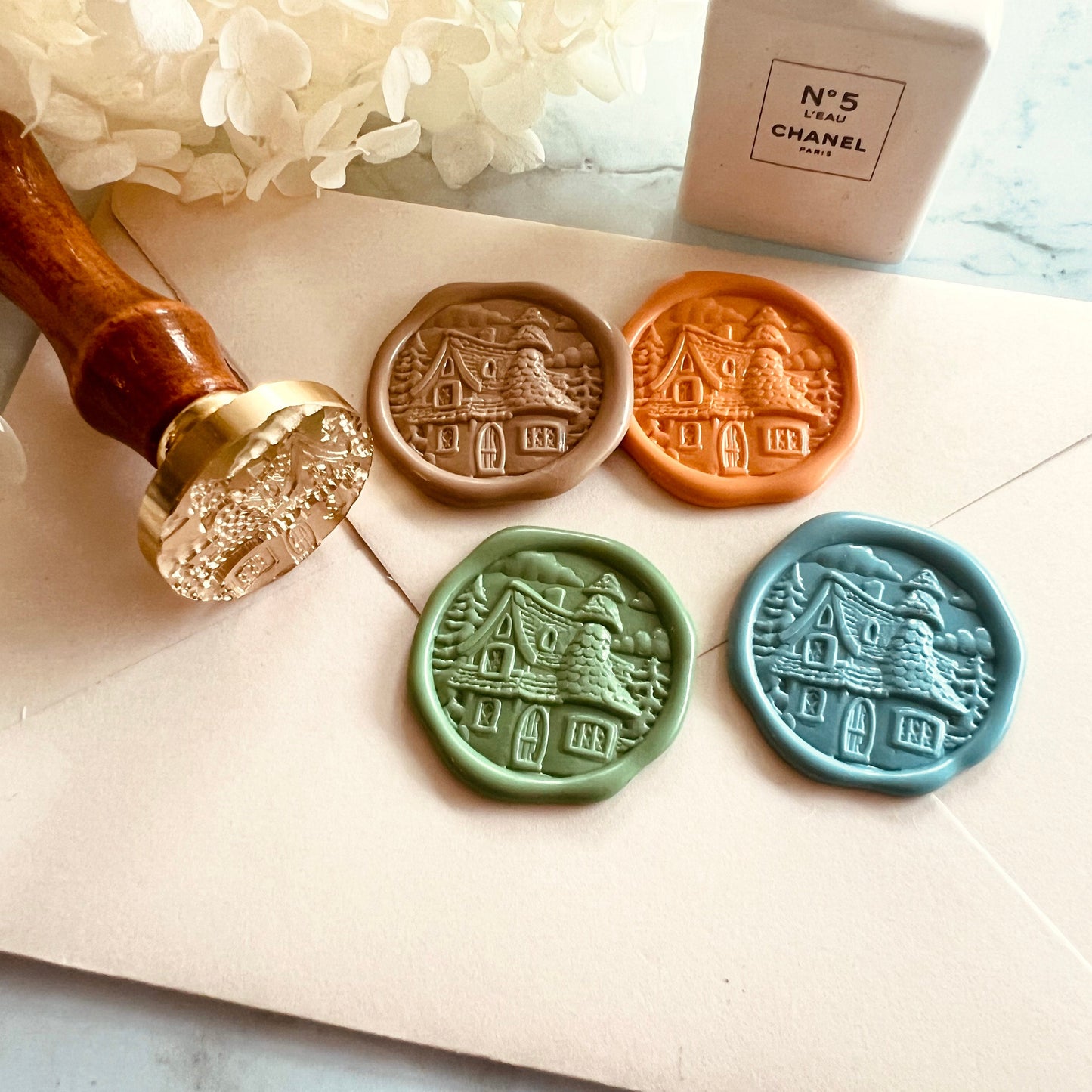 Fairy Cottage Wax Seal Stamp size 30mm