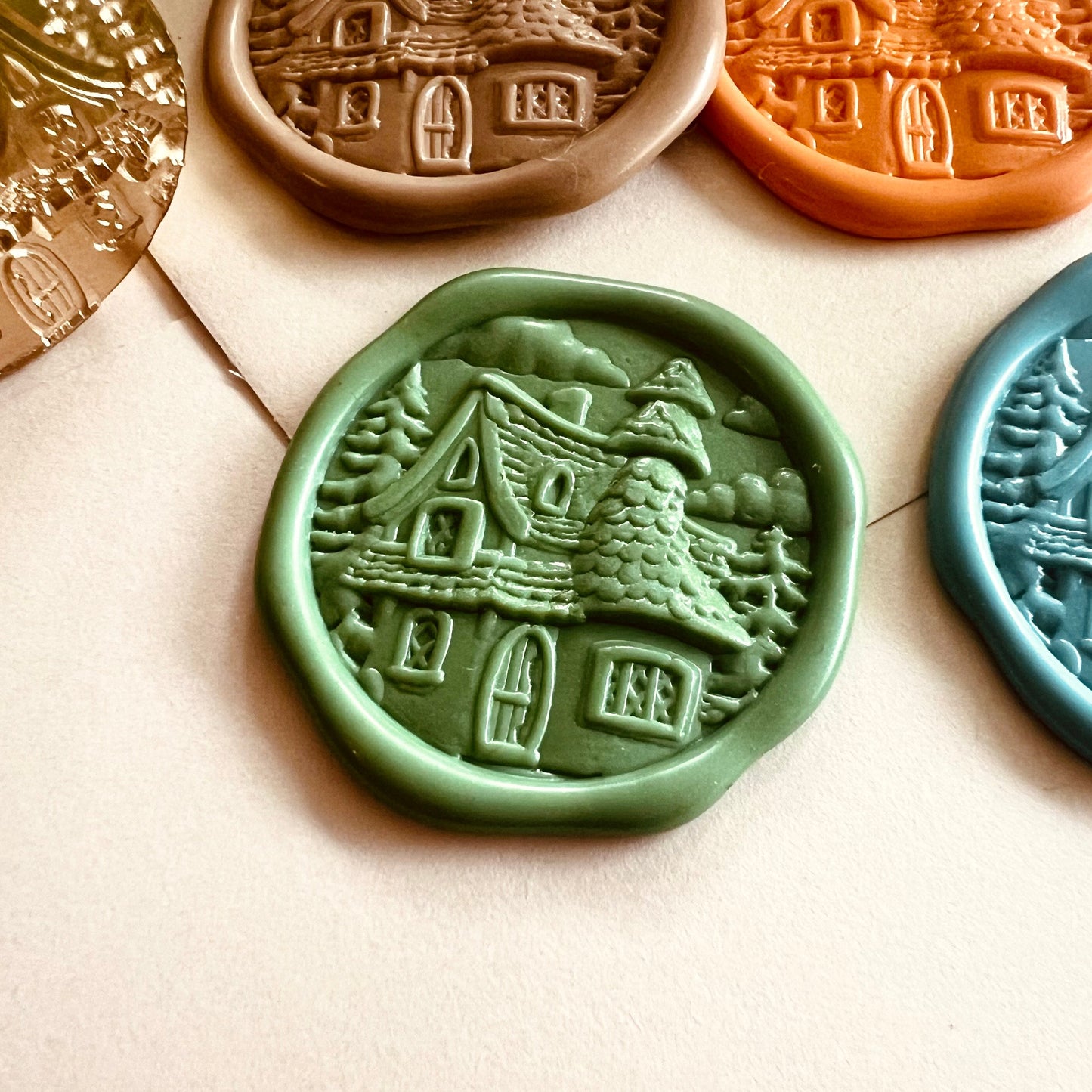 Fairy Cottage Wax Seal Stamp size 30mm