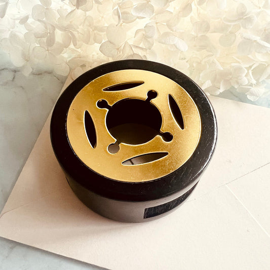Wax Seal Melting Stove with Black Wooden Base